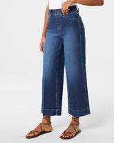 SPANXshape™ Original EveryWear Cropped Wide Leg Jeans | Authentic Blue